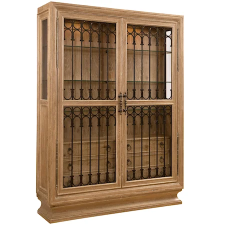 Display Cabinet with 2 Doors and 6 Drawers and 3 Shelves